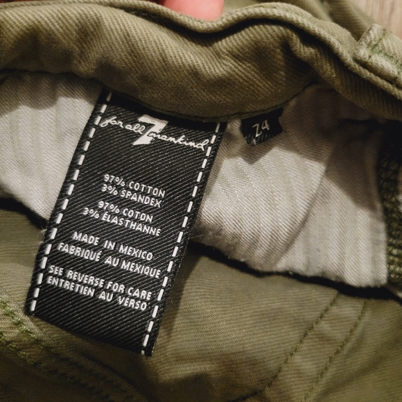 7 for all mankind denim shorts size 24 - Picture 3 of 3